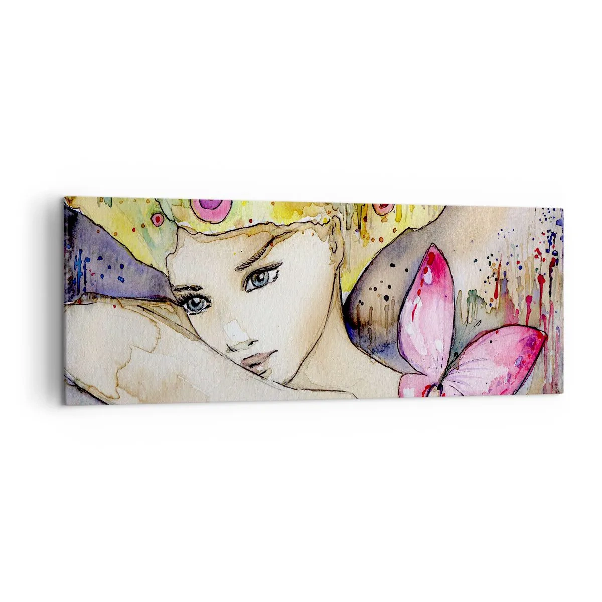 Obraz na plátně - Motýlí princezna - 140x50 cm