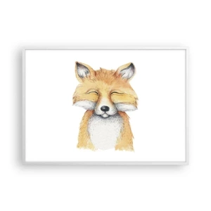 Plakát v bílém rámu - Liščí rozladěnost - 100x70 cm