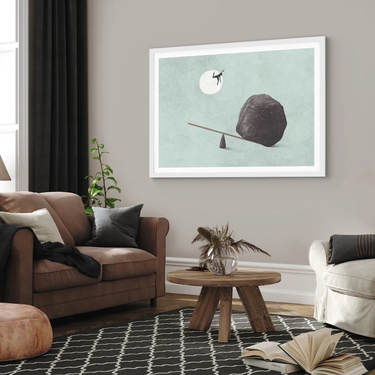 Plakát v bílém rámu - Splněný sen - 70x50 cm