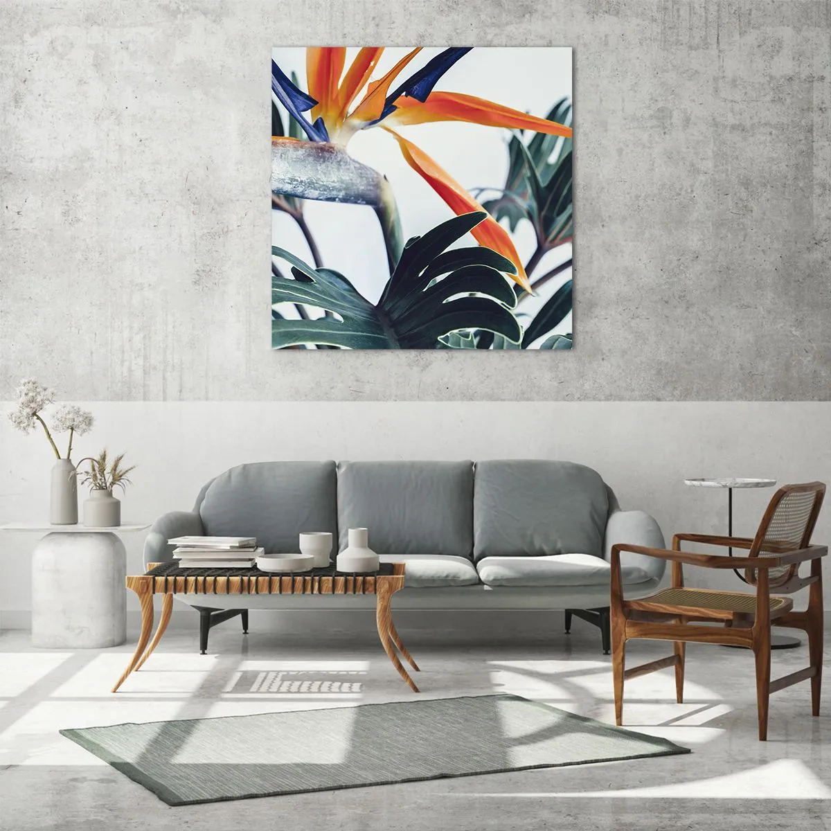 Obraz na skle - Ptákeř - 50x50 cm