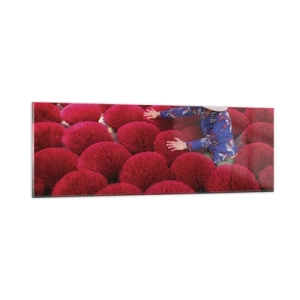 Obraz na skle - Na rýžovém poli - 90x30 cm