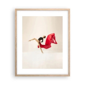 Plakát v rámu světlý dub - Červené a černé - 40x50 cm