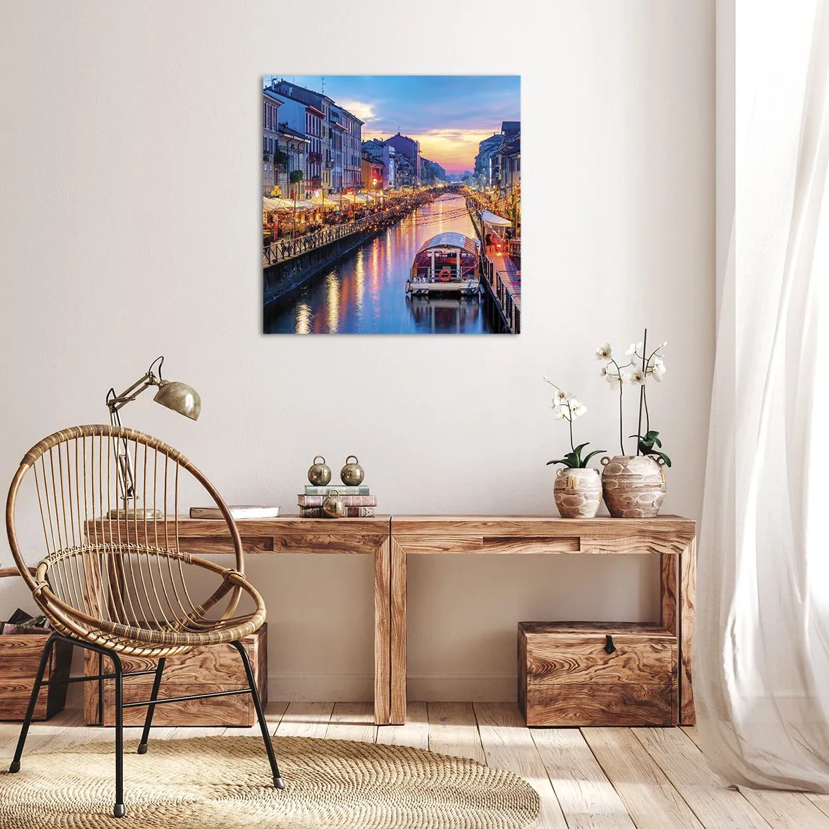 Obraz na plátně - Večer plný světla a zábavy - 60x60 cm
