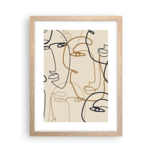 Plakát v rámu světlý dub - Portrét znásobený - 30x40 cm