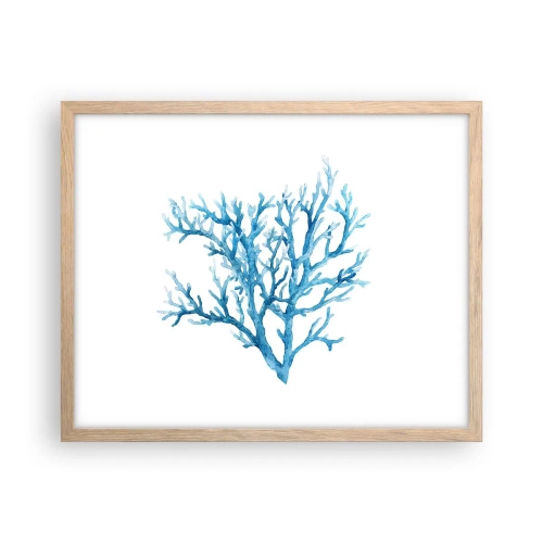 Plakát v rámu světlý dub - Mořský filigrán - 50x40 cm