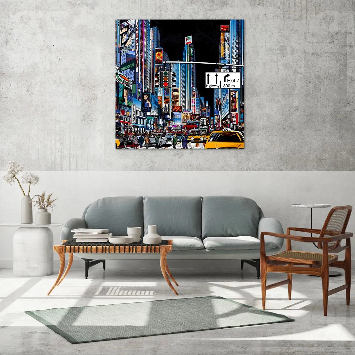 Obraz na skle - Komiksová velká noc - 30x30 cm