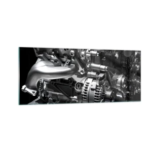 Obraz na skle - Kovový, krásný, silný - 100x40 cm