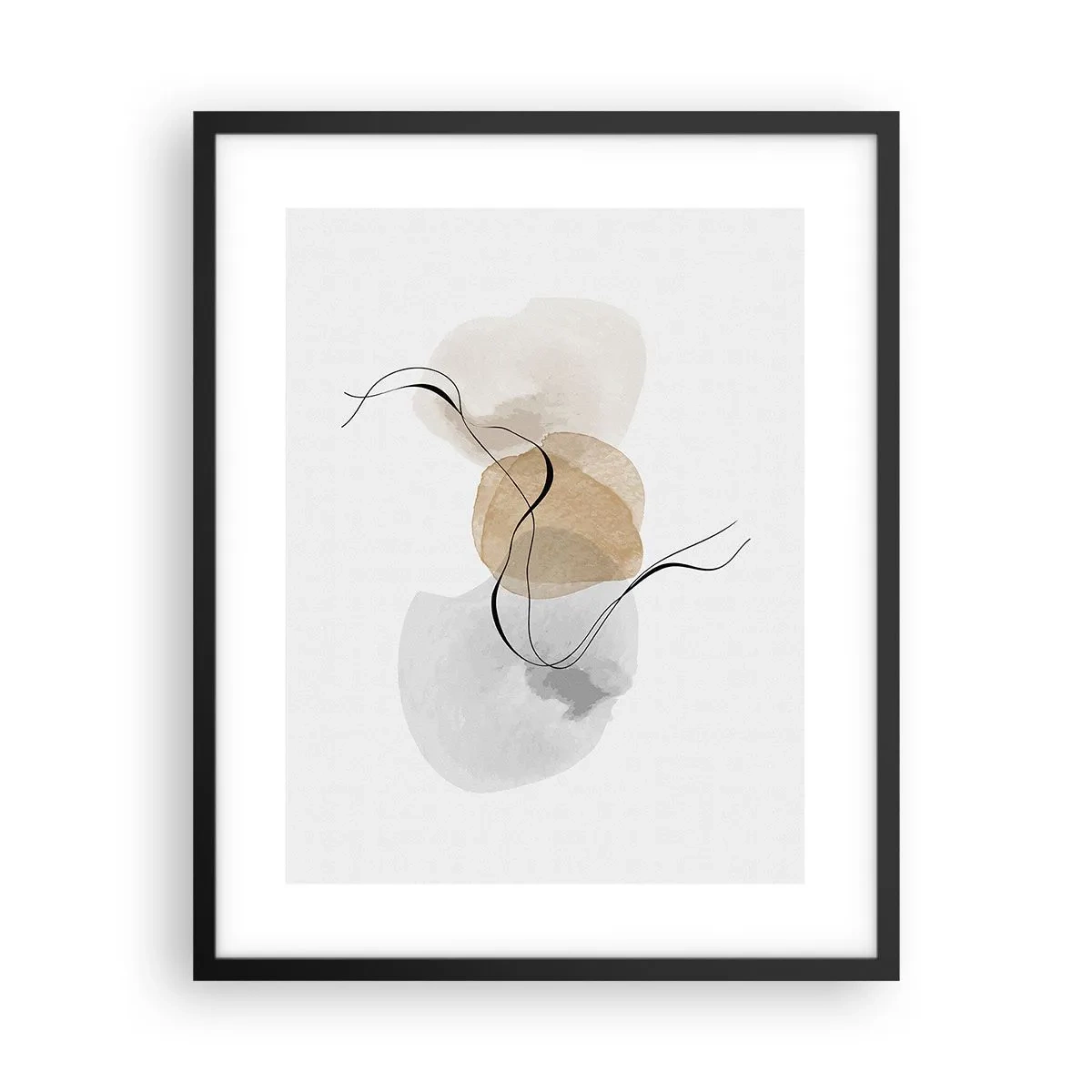 Plakát v černém rámu - Vzdušné korálky - 40x50 cm
