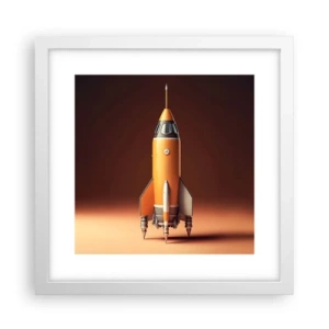 Plakát v bílém rámu - Začíná to snem - 30x30 cm