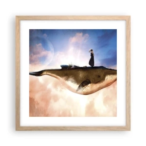 Plakát v rámu světlý dub - Surrealistická cesta - 40x40 cm