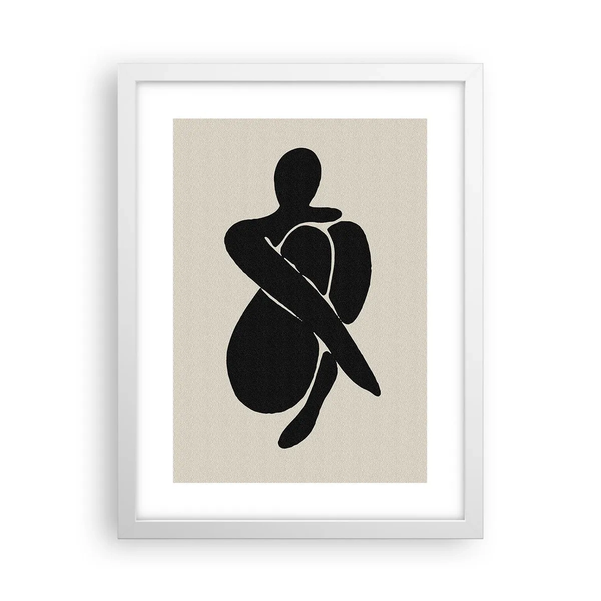 Plakát v bílém rámu - Ve vlastním objetí - 30x40 cm