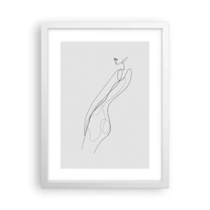 Plakát v bílém rámu - Pouze slib - 30x40 cm