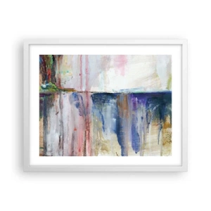 Plakát v bílém rámu - Barevné dojmy a asociace - 50x40 cm
