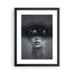 Plakát v černém rámu - A planety… - 30x40 cm
