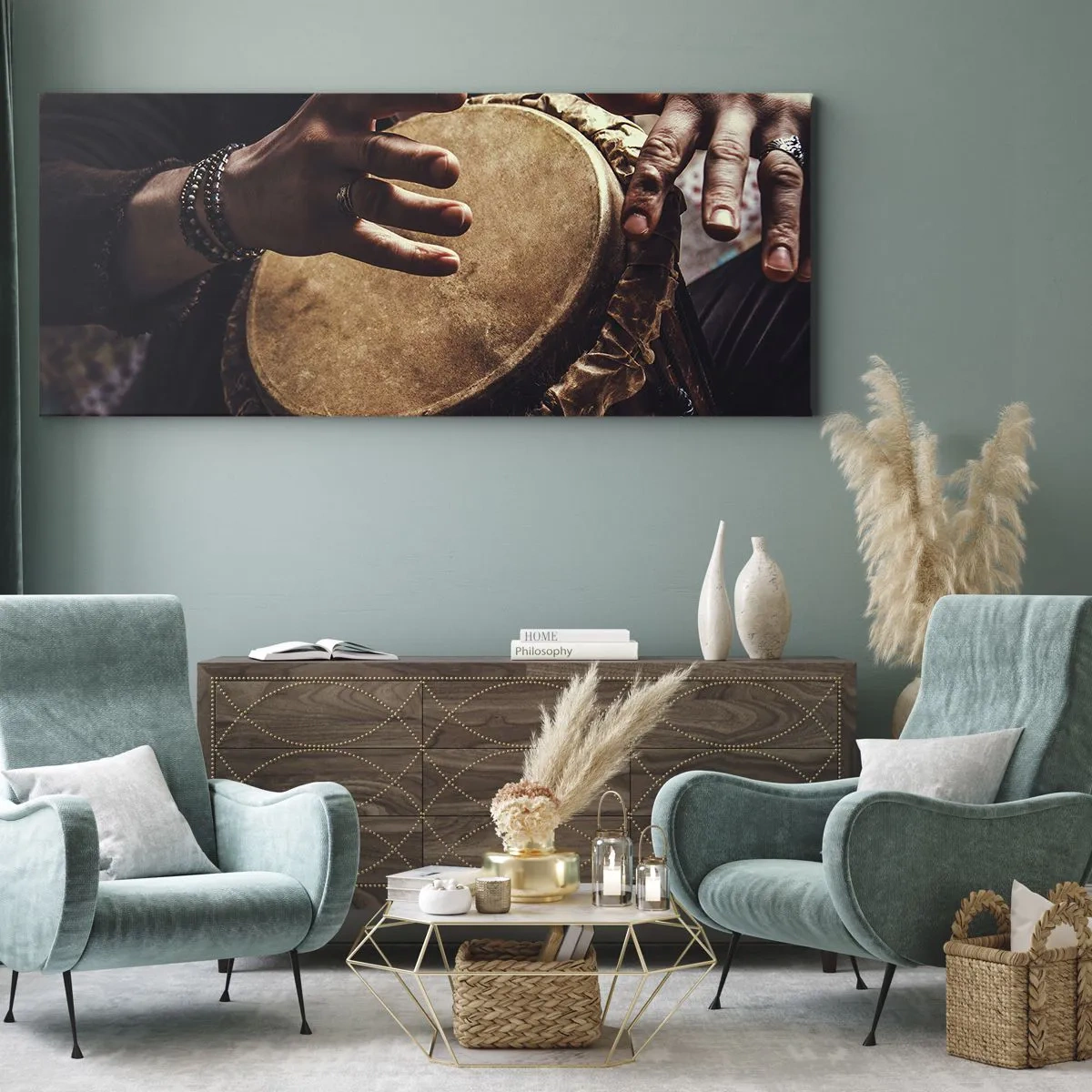 Obraz na plátně - V rytmu srdce - 160x50 cm