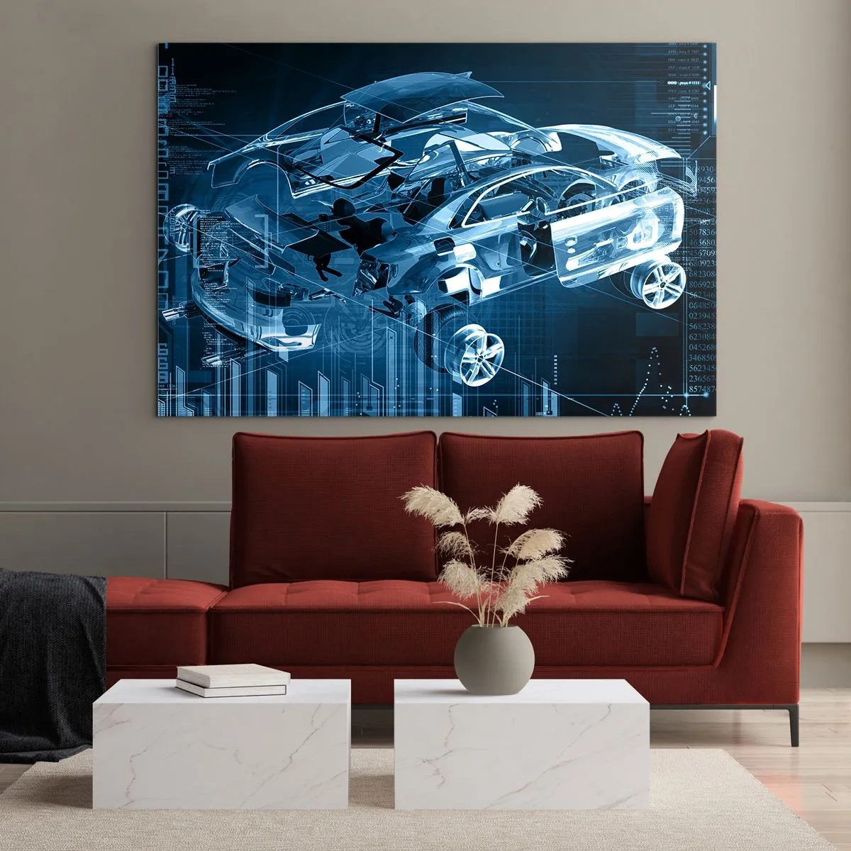 Obraz na skle - Inženýrská anatomie - 100x70 cm