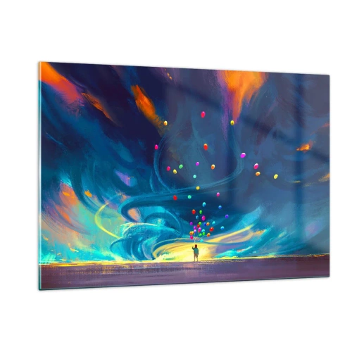 Obraz na skle - Na modrý vítr - 120x80 cm