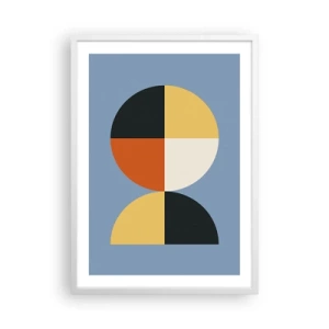 Plakát v bílém rámu - Koukej a počítej - 50x70 cm