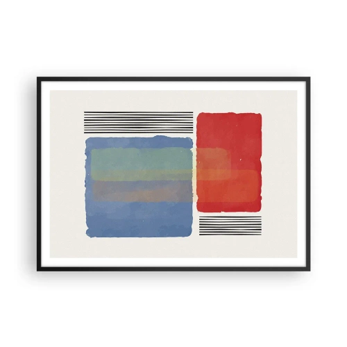 Plakát v černém rámu - Duch a písmeno geometrie - 100x70 cm