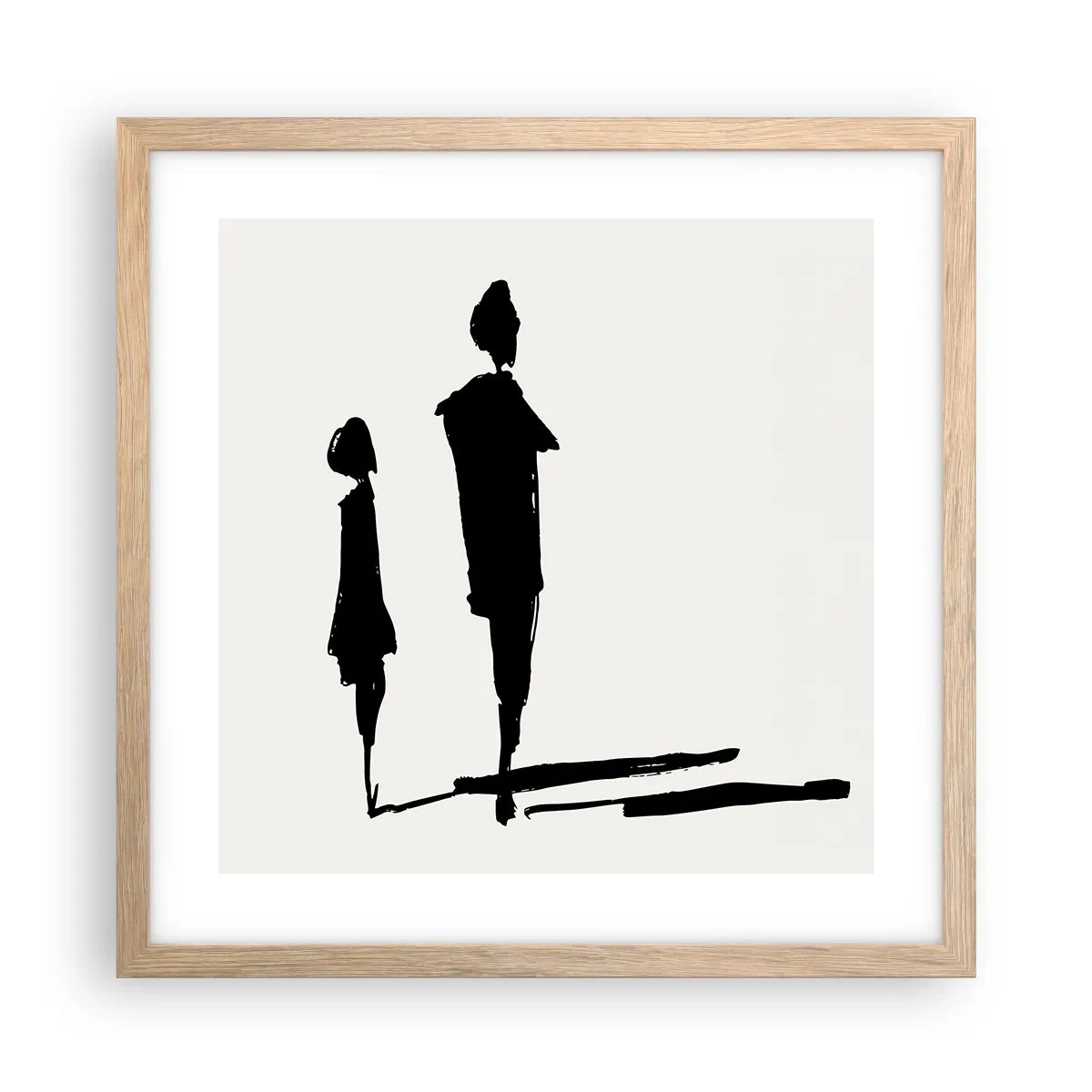 Plakát v rámu světlý dub - Určitě spolu? - 40x40 cm