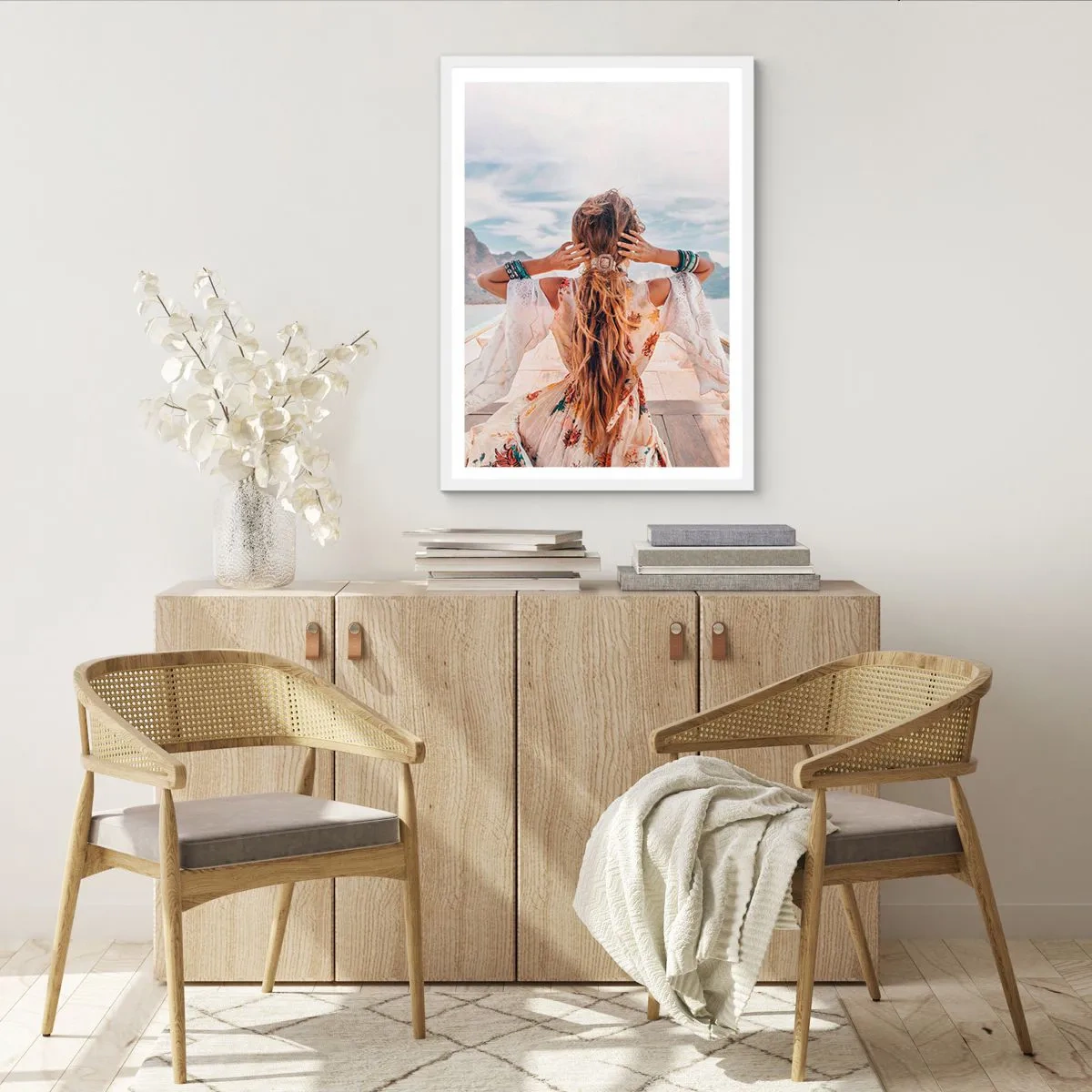 Plakát v bílém rámu - Na cestě ke štěstí - 61x91 cm