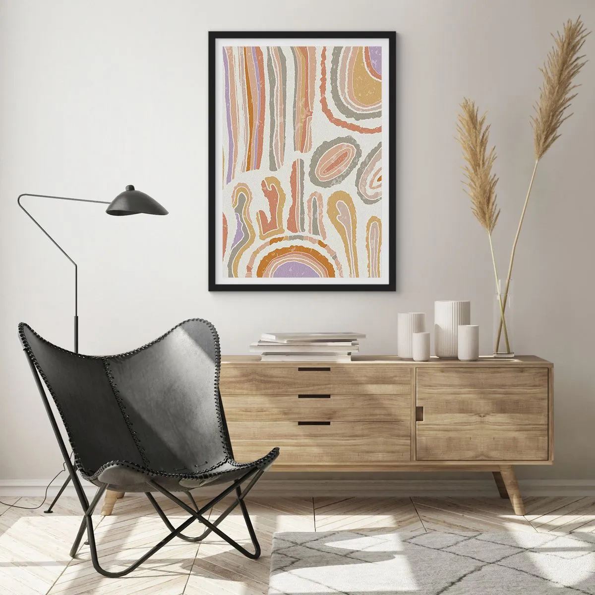 Plakát v černém rámu - Barevné průřezy - 30x40 cm