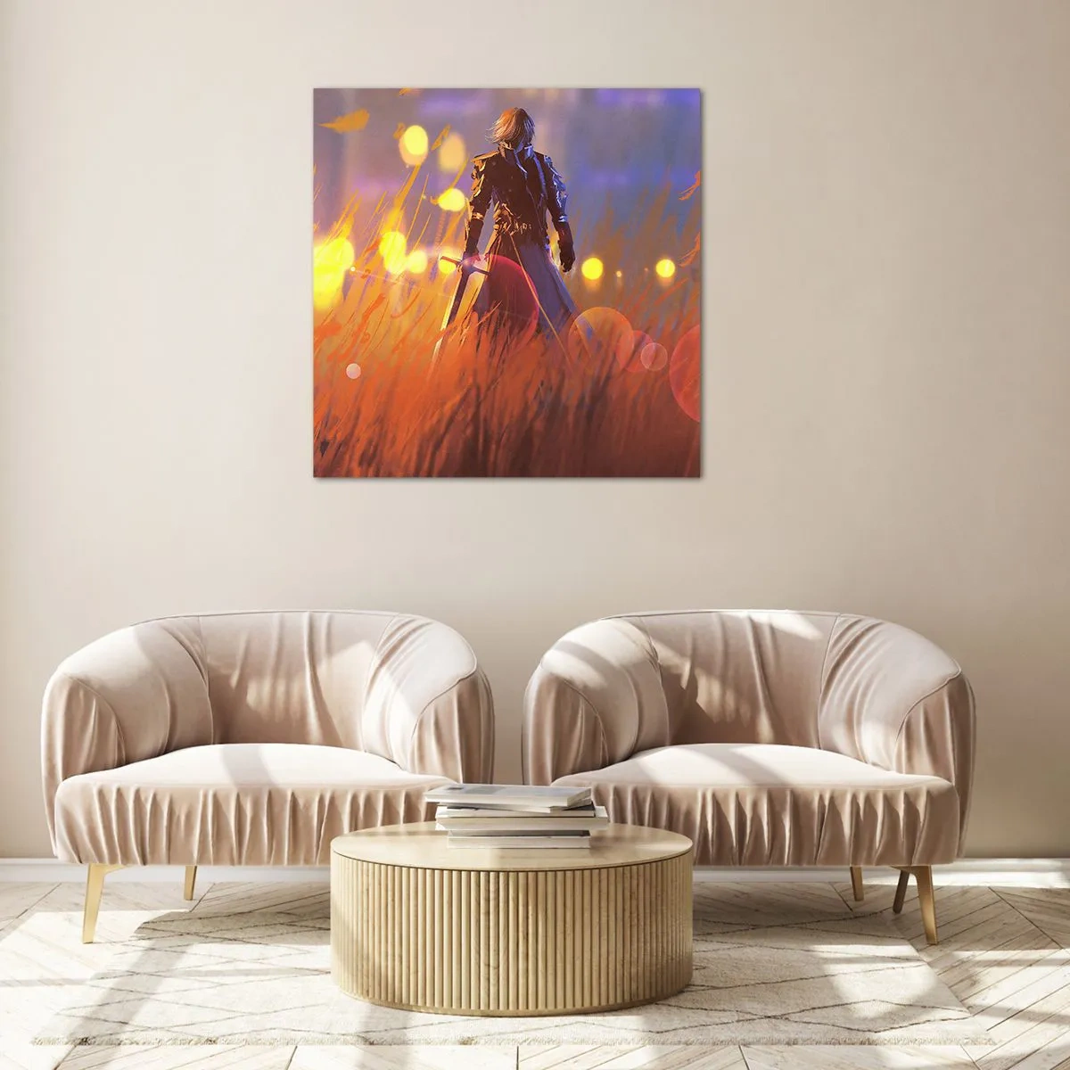 Obraz na skle - Bludný rytíř - 50x50 cm