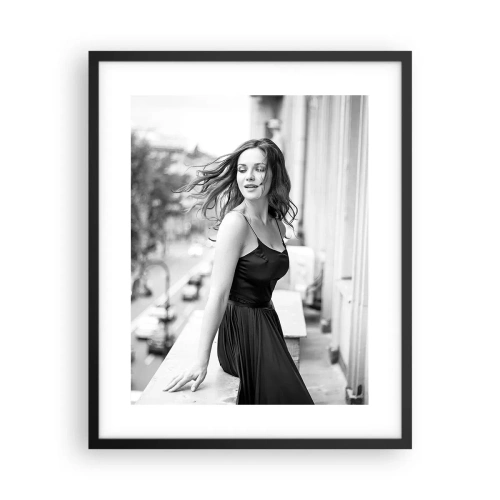 Plakát v černém rámu - Určitě Pařížanka - 40x50 cm