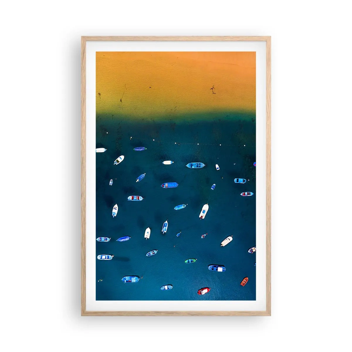 Plakát v rámu světlý dub - Prázdninová hra - 61x91 cm