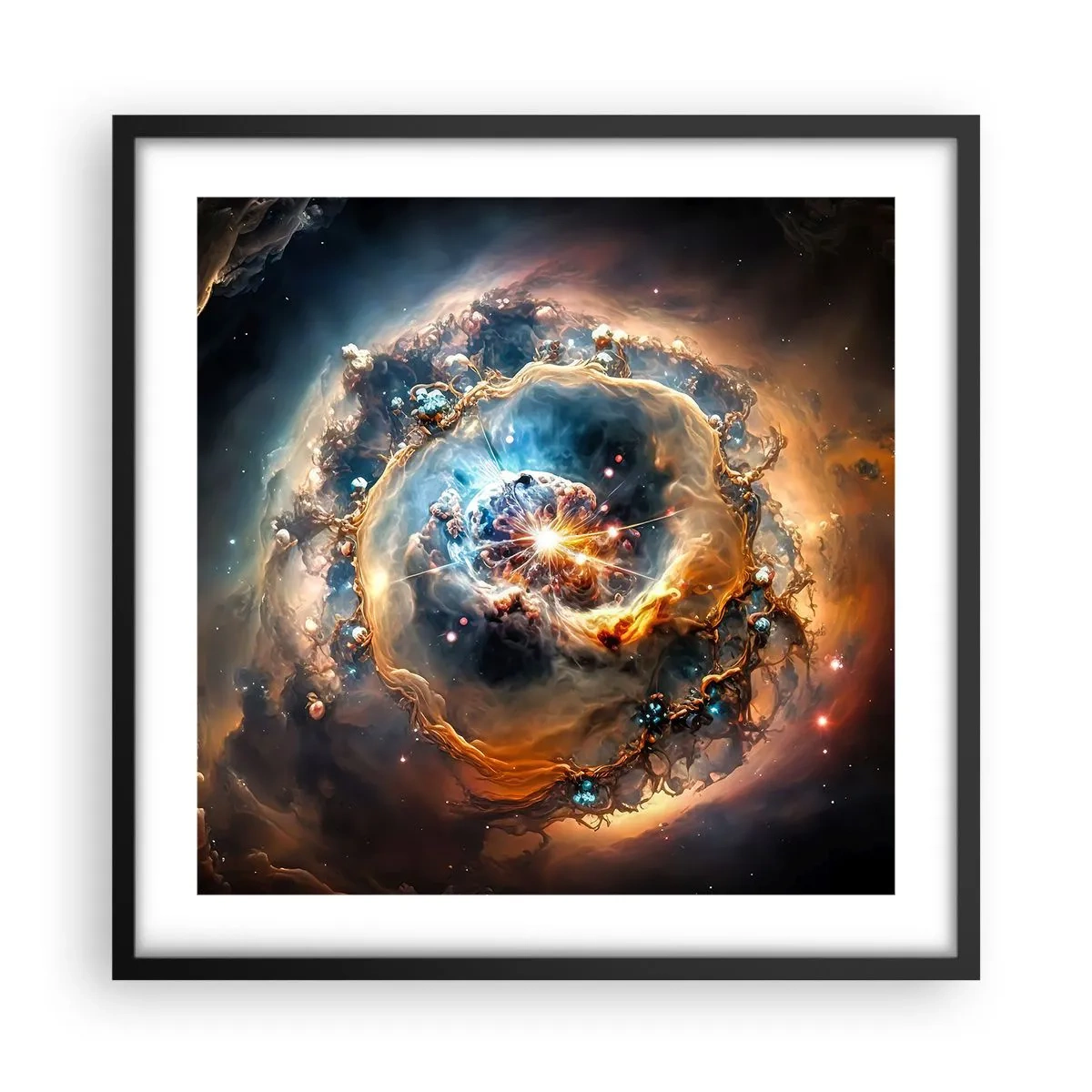 Plakát v černém rámu - Začátek - 50x50 cm