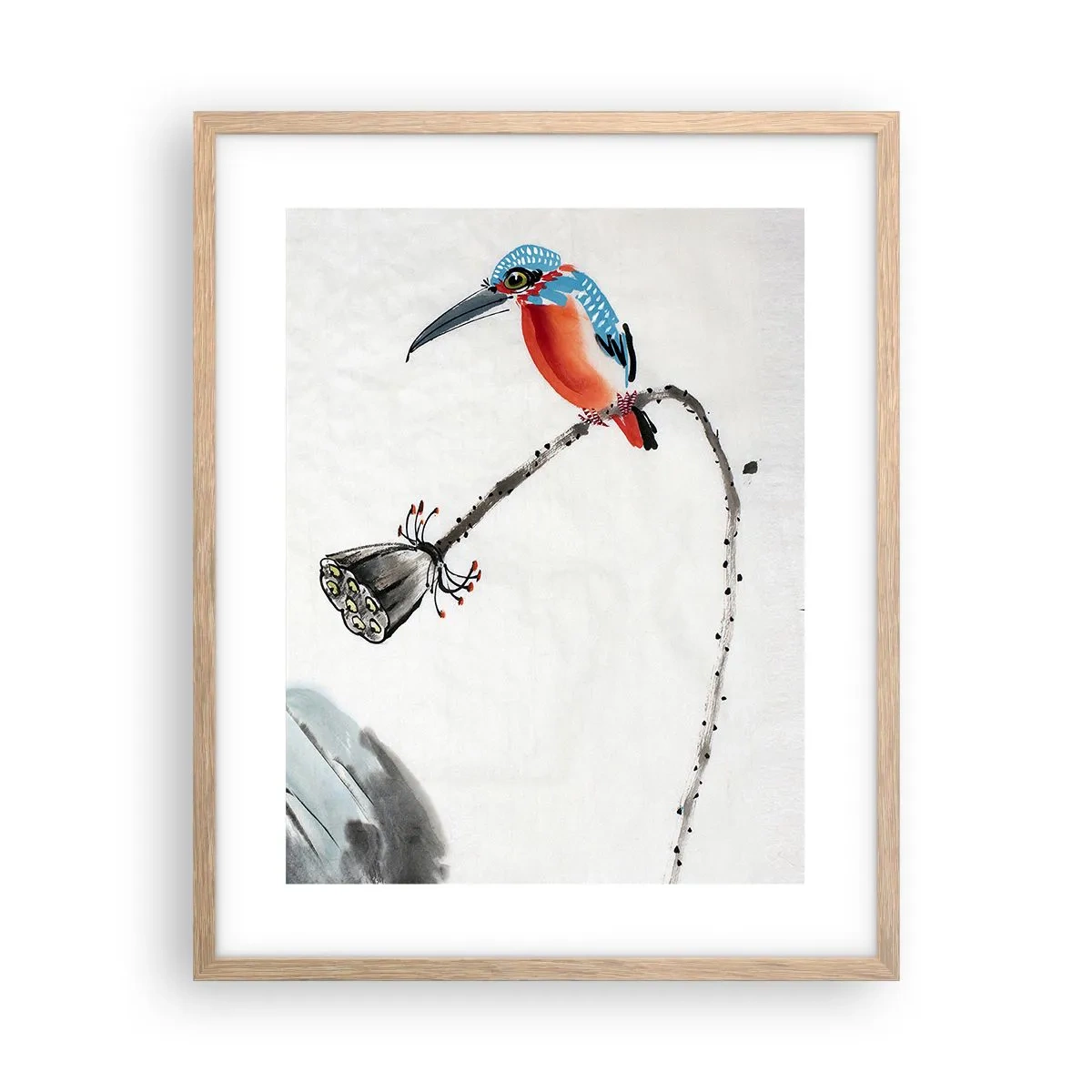 Plakát v rámu světlý dub - Život louky - 40x50 cm