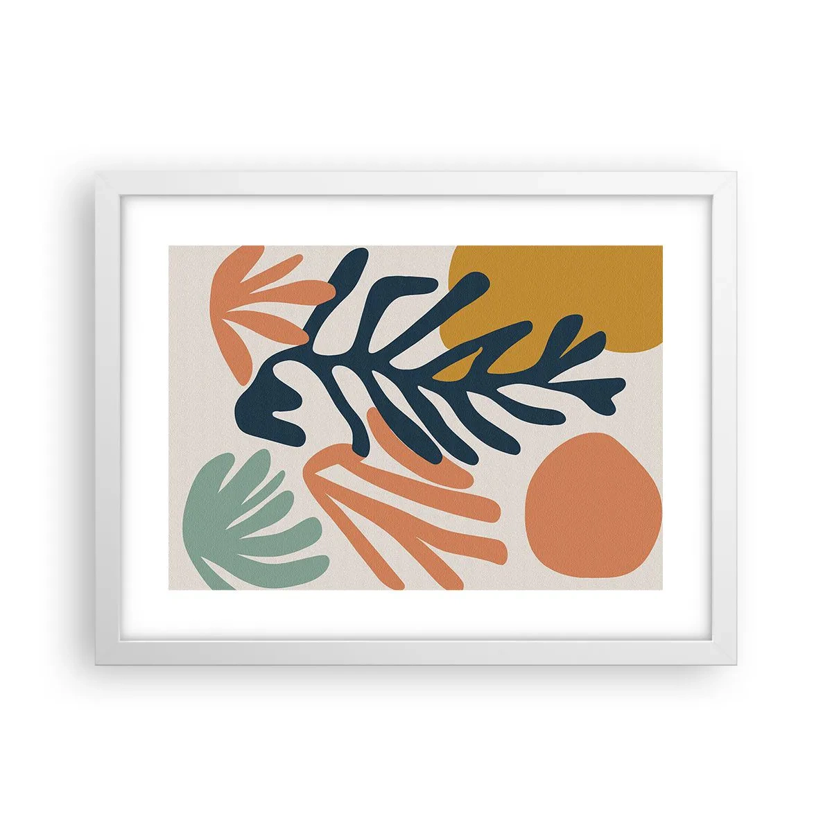 Plakát v bílém rámu - Korálová moře - 40x30 cm