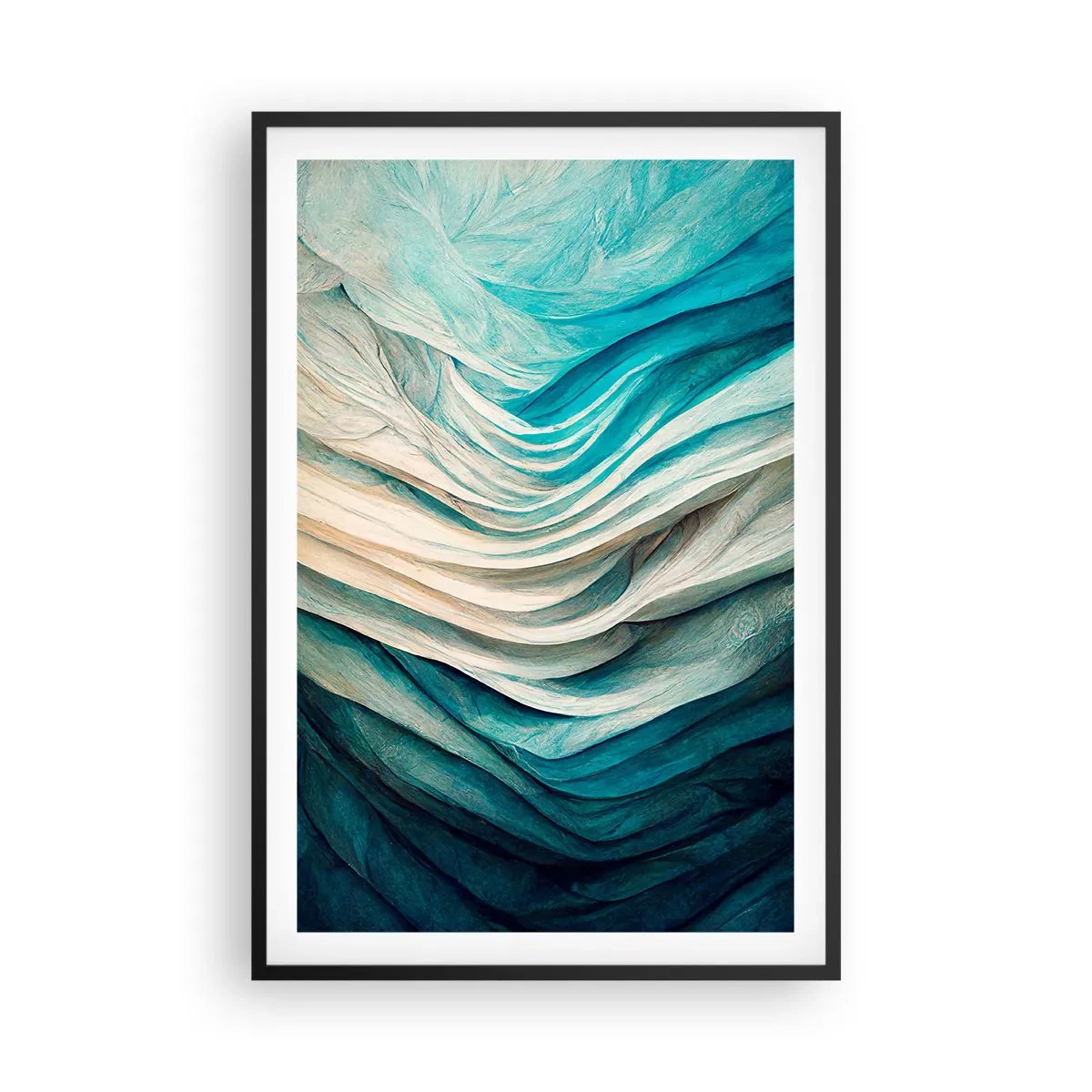 Plakát v černém rámu - Modrá neukojitelnost - 61x91 cm