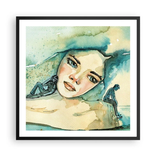 Plakát v černém rámu - Am I blue? - 60x60 cm