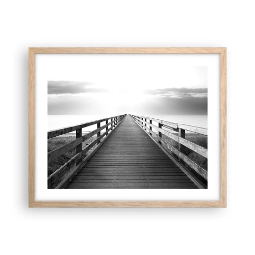 Plakát v rámu světlý dub - Do dálky… - 50x40 cm