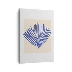 Obraz na plátně - Modrý vějíř - 70x100 cm