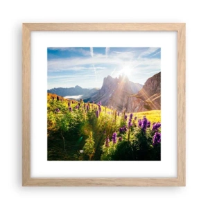 Plakát v rámu světlý dub - Tajemný život bylin - 30x30 cm