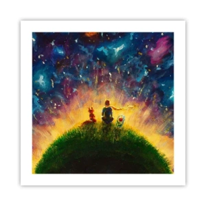 Plakát - Láska a přátelství - celý svět - 50x50 cm
