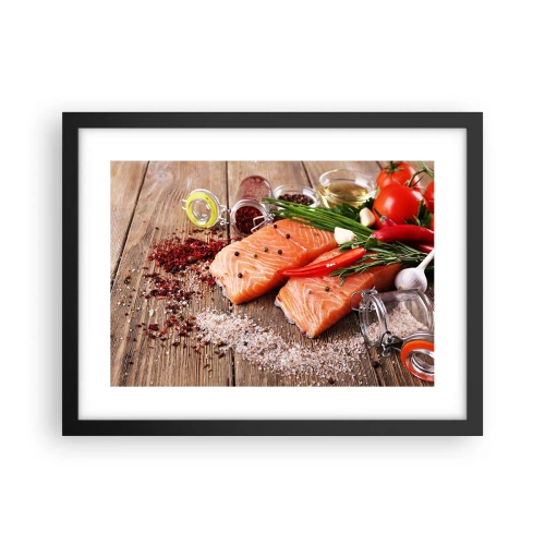 Plakát v černém rámu - Norské dobrodružství v kuchyni - 40x30 cm