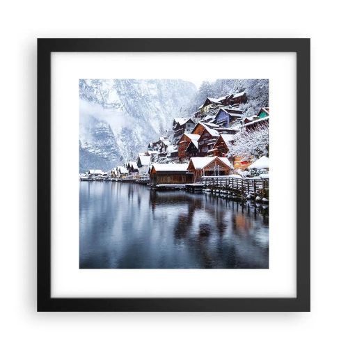 Plakát v černém rámu - V zimní dekoraci - 30x30 cm