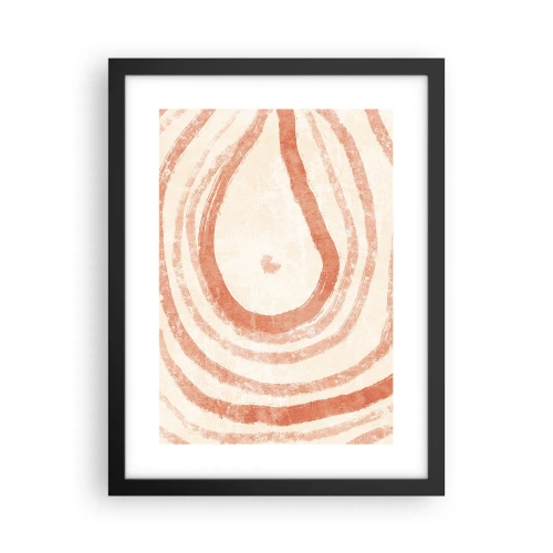 Plakát v černém rámu - Korálové kruhy – kompozice - 30x40 cm