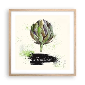 Plakát v rámu světlý dub - Ať žije zelenina! - 50x50 cm