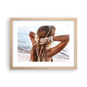 Plakát v rámu světlý dub - Sestra vody a slunce - 40x30 cm