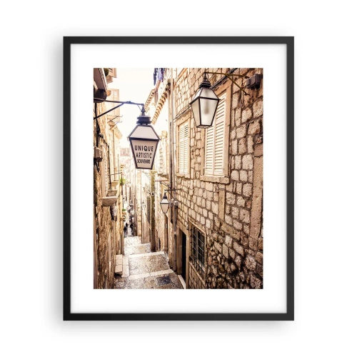 Plakát v černém rámu - Okouzlující ulička - 40x50 cm