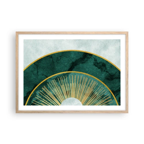 Plakát v rámu světlý dub - Jiná sluneční soustava - 70x50 cm