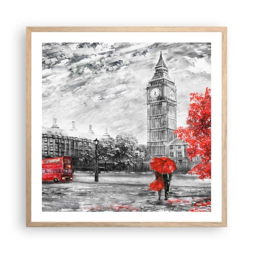 Plakát v rámu světlý dub - Vzrušující den - 60x60 cm