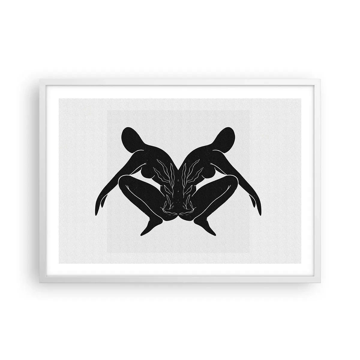 Plakát v bílém rámu - Společná duše - 70x50 cm