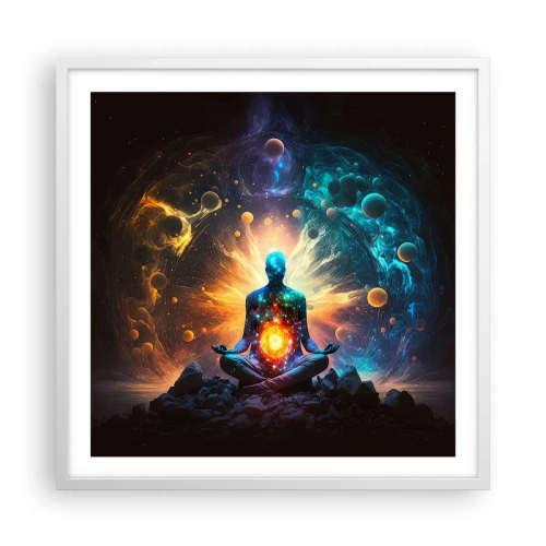 Plakát v bílém rámu - Vesmírný klid - 60x60 cm