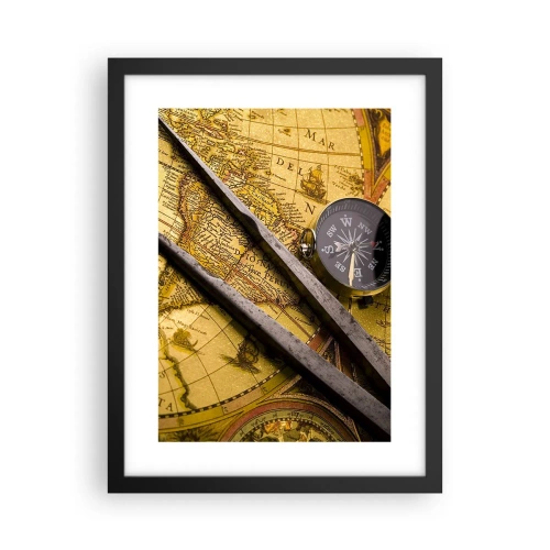 Plakát v černém rámu - Kde jsou ty poklady? - 30x40 cm