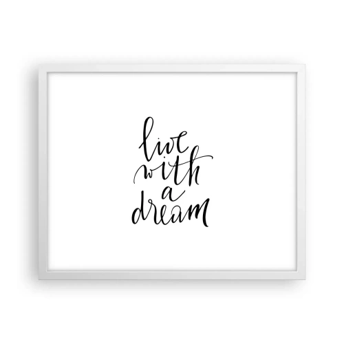 Plakát v bílém rámu - Of course - 50x40 cm